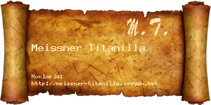Meissner Titanilla névjegykártya